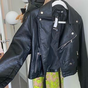 NWT NASTY GAL Faux leather jacket